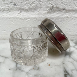 Art Deco Cut Glass Container