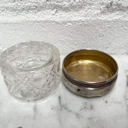 Art Deco Cut Glass Container