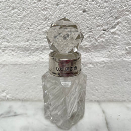 Edwardian Silver/Glass Scent Bottle AF