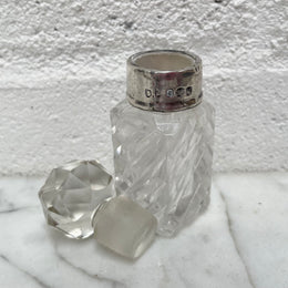 Edwardian Silver/Glass Scent Bottle AF