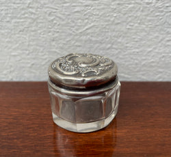 Late Victorian Silver/Glass Container | Antique & Vintage | Moonee Ponds Antiques | Australia Wide Delivery