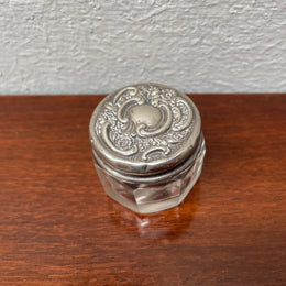 Late Victorian Silver/Glass Container