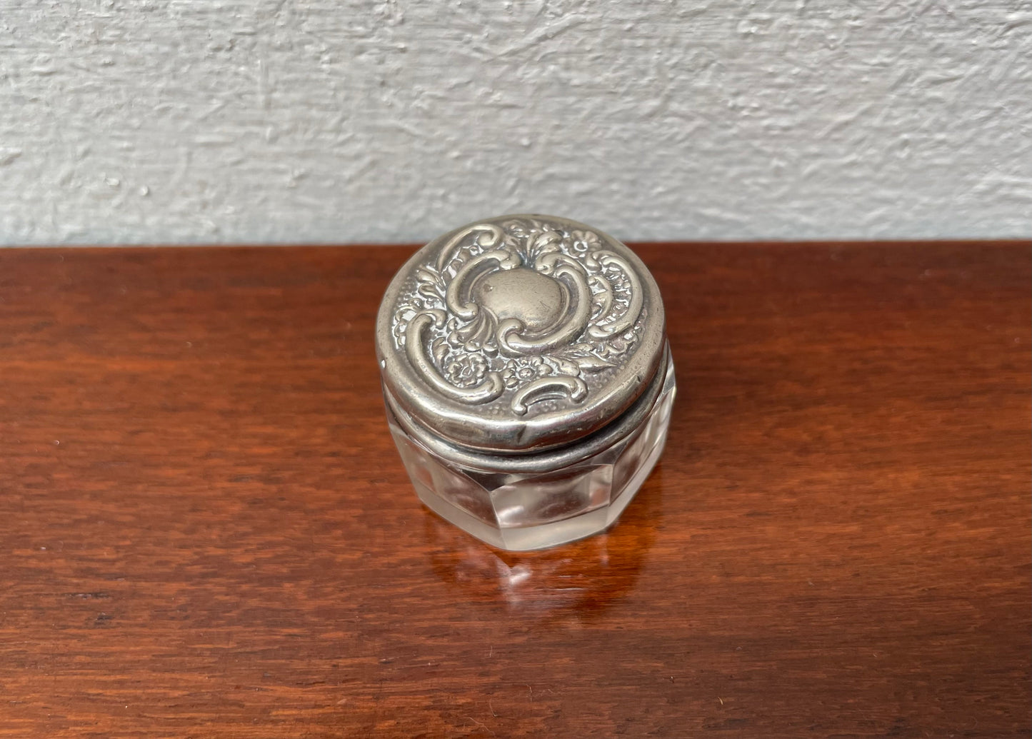 Late Victorian Silver/Glass Container