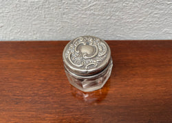 Late Victorian Silver/Glass Container | Antique & Vintage | Moonee Ponds Antiques | Australia Wide Delivery