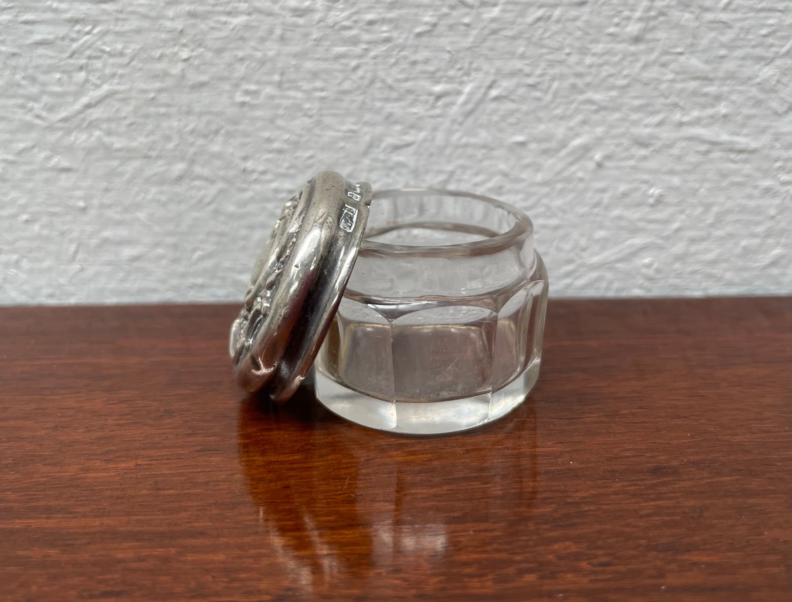 Late Victorian Silver/Glass Container | Antique & Vintage | Moonee Ponds Antiques | Australia Wide Delivery
