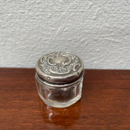 Late Victorian Silver/Glass Container