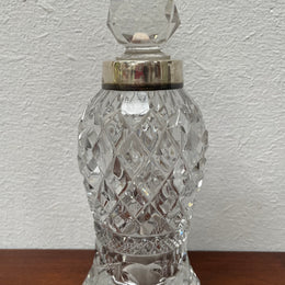 Edwardian Silver Mounted Crystal Bottle