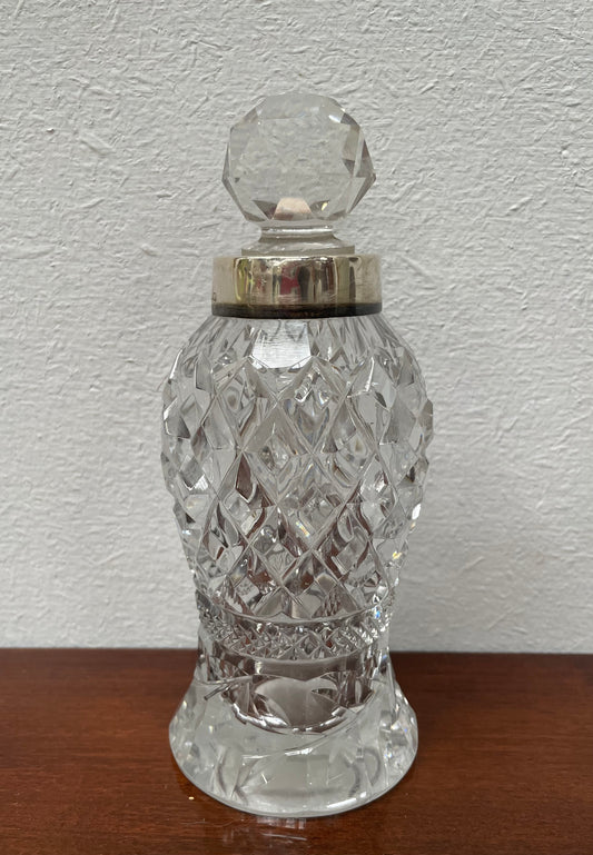 Edwardian Silver Mounted Crystal Bottle