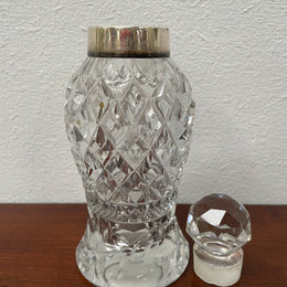 Edwardian Silver Mounted Crystal Bottle