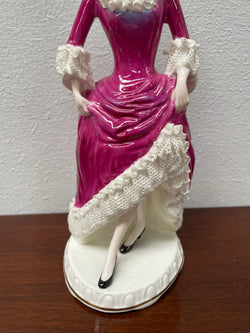 Adderley English Vintage Figurine With Lace | Antique & Vintage | Moonee Ponds Antiques | Australia Wide Delivery