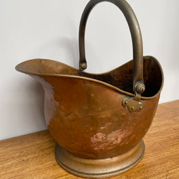 Fabulous French Copper & Brass Coal Scuttle