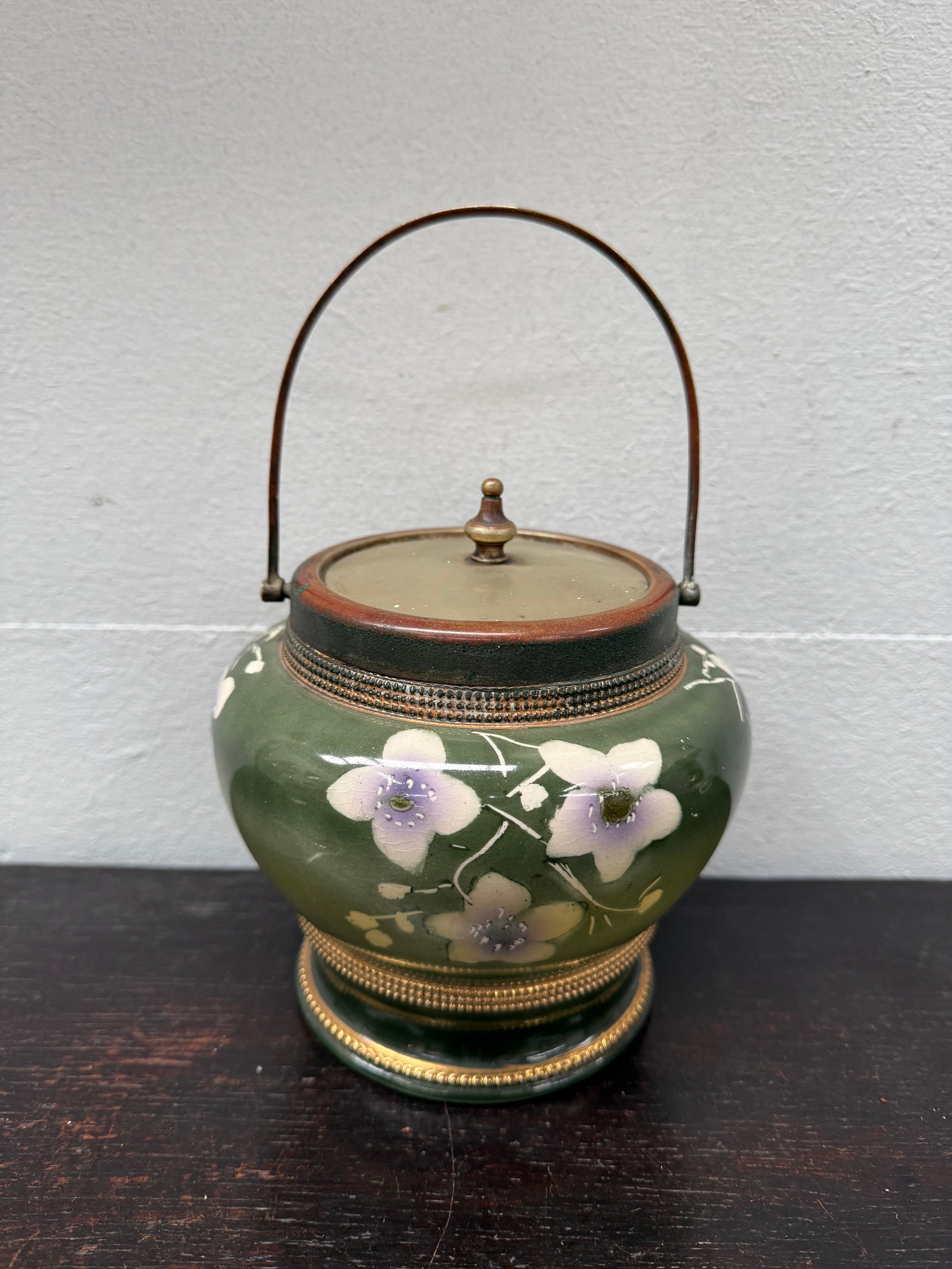 Crown Devon Biscuit Barrel | Antique & Vintage | Moonee Ponds Antiques | Australia Wide Delivery