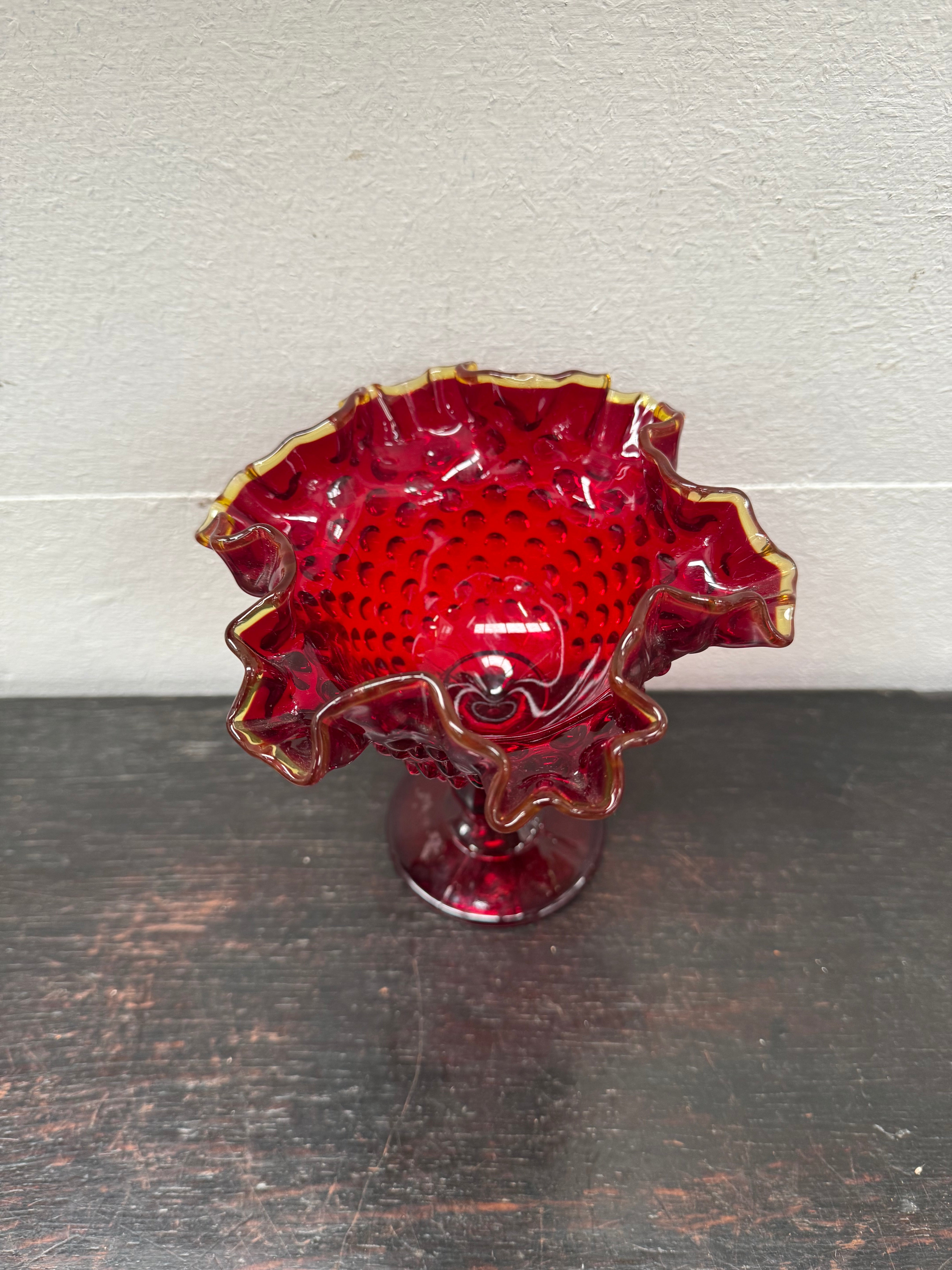 Vintage Amberina Glass Comport | Antique & Vintage | Moonee Ponds Antiques | Australia Wide Delivery