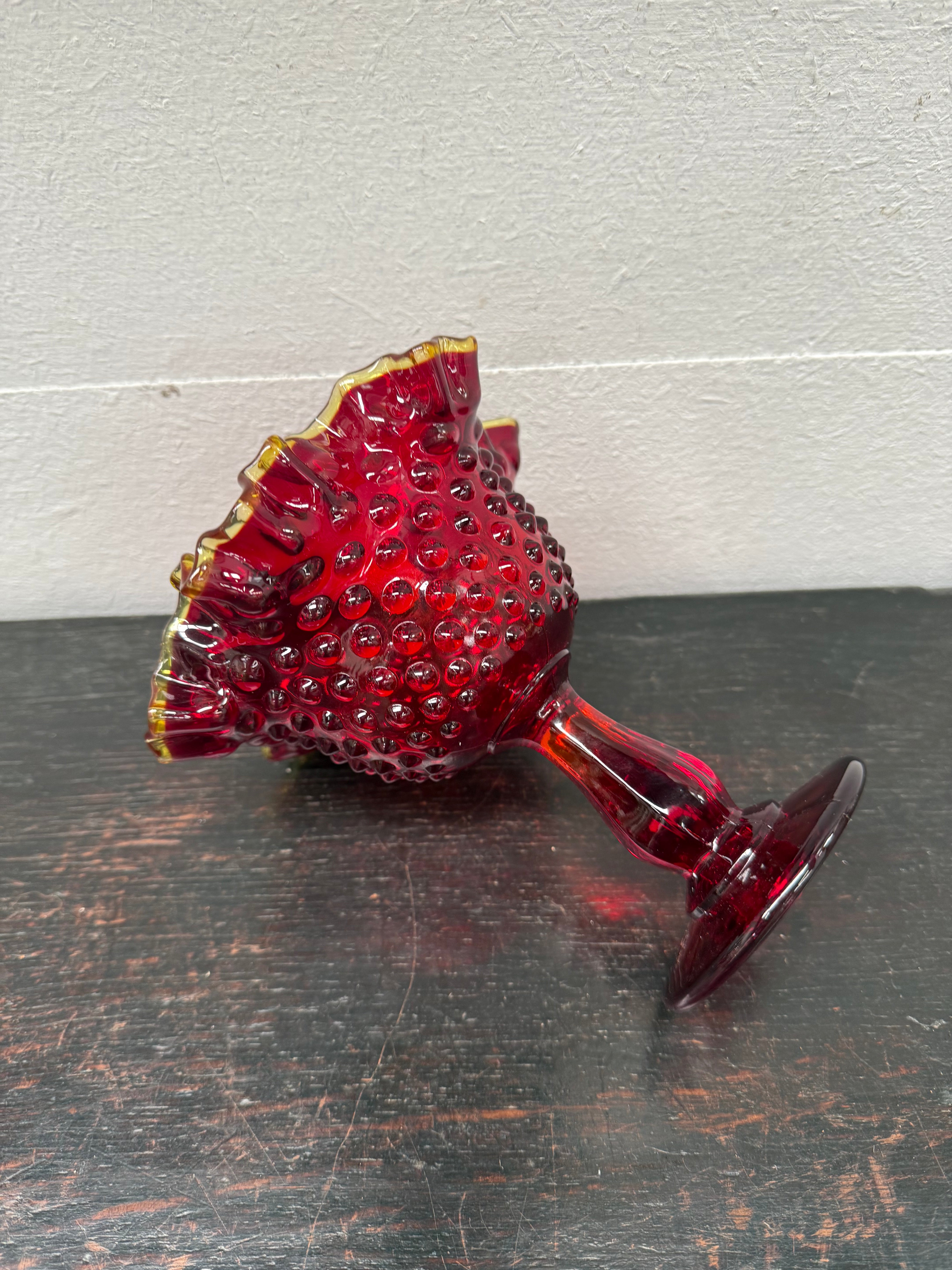 Vintage Amberina Glass Comport | Antique & Vintage | Moonee Ponds Antiques | Australia Wide Delivery