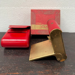 Superb Art Deco Cyma Travel Clock Original Carry Case & Box.