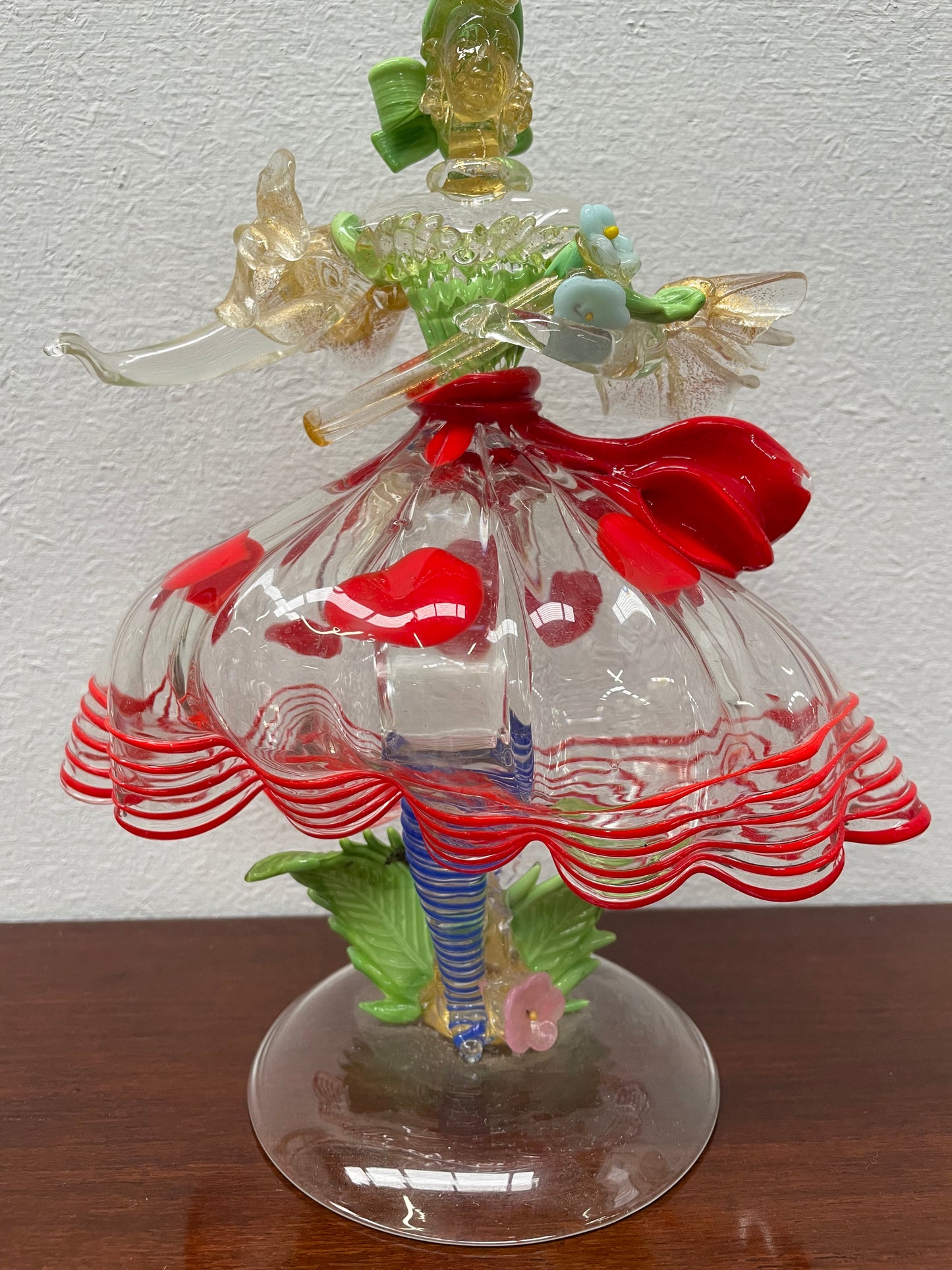 Intricate Murano Glass Lady Figurine