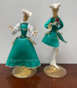 Stunning Pair of Murano Glass Figurines | Antique & Vintage | Moonee Ponds Antiques | Australia Wide Delivery