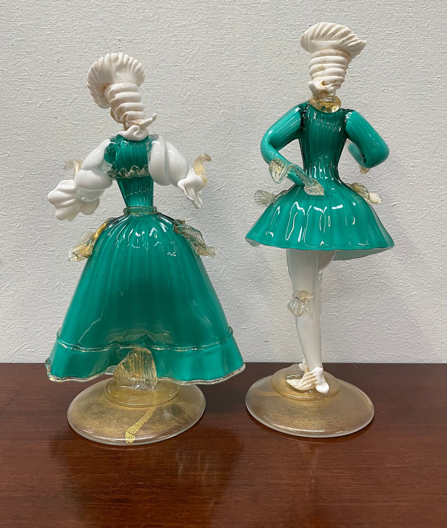 Stunning Pair of Murano Glass Figurines