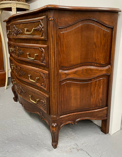 French Oak Louis XV Style Chest of Four Drawers | Antique & Vintage | Moonee Ponds Antiques | Australia Wide Delivery
