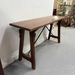 French Spanish Style Oak Console Table