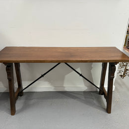 French Spanish Style Oak Console Table