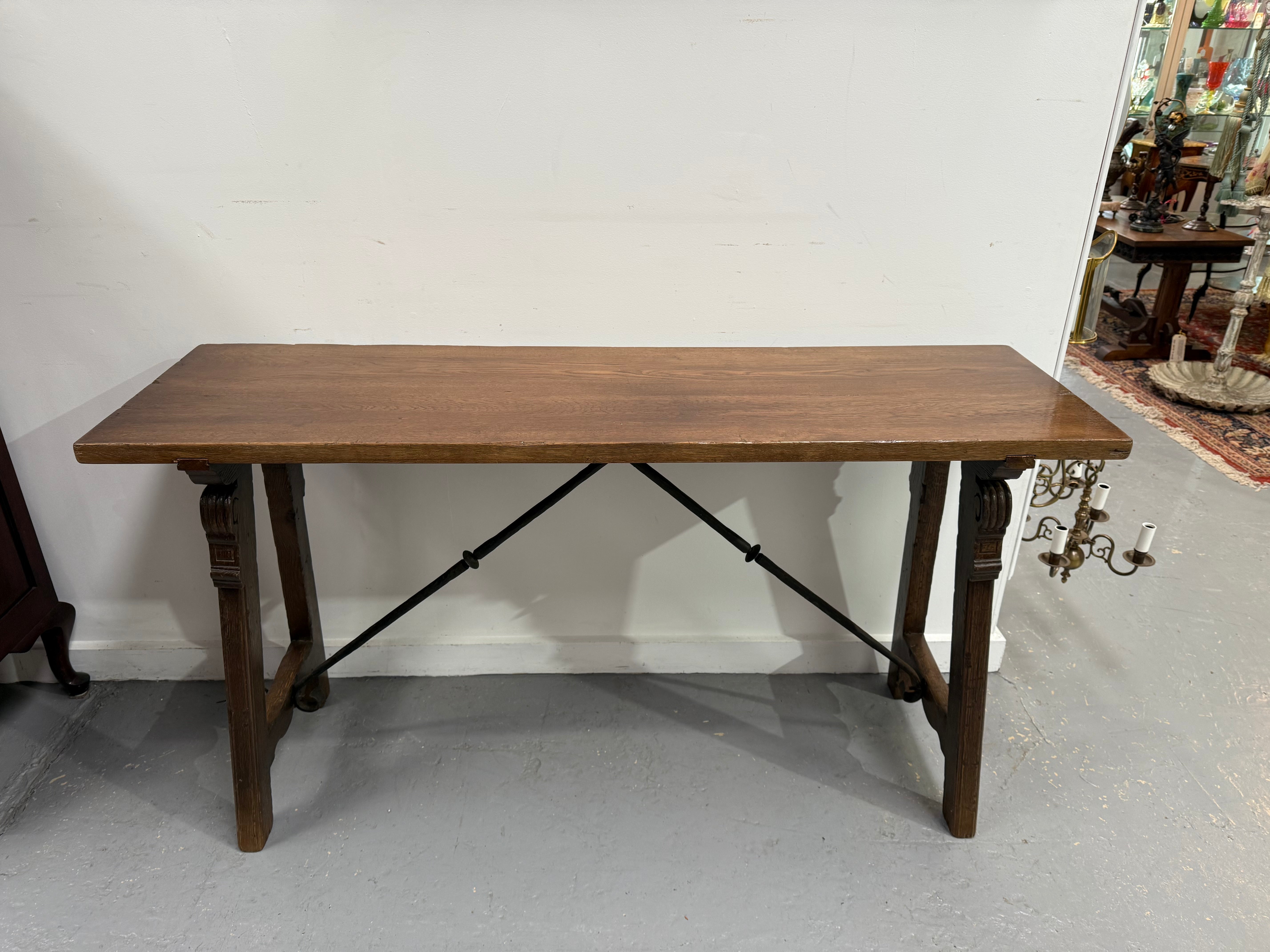 French Spanish Style Oak Console Table | Antique & Vintage | Moonee Ponds Antiques | Australia Wide Delivery