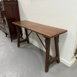 French Spanish Style Oak Console Table