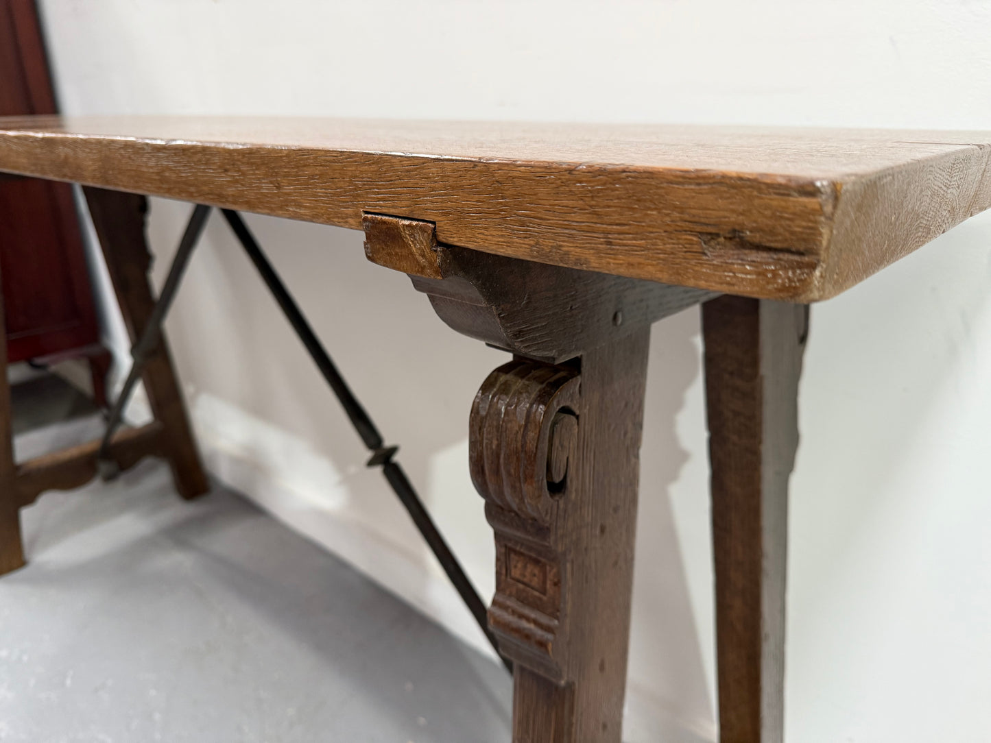 French Spanish Style Oak Console Table