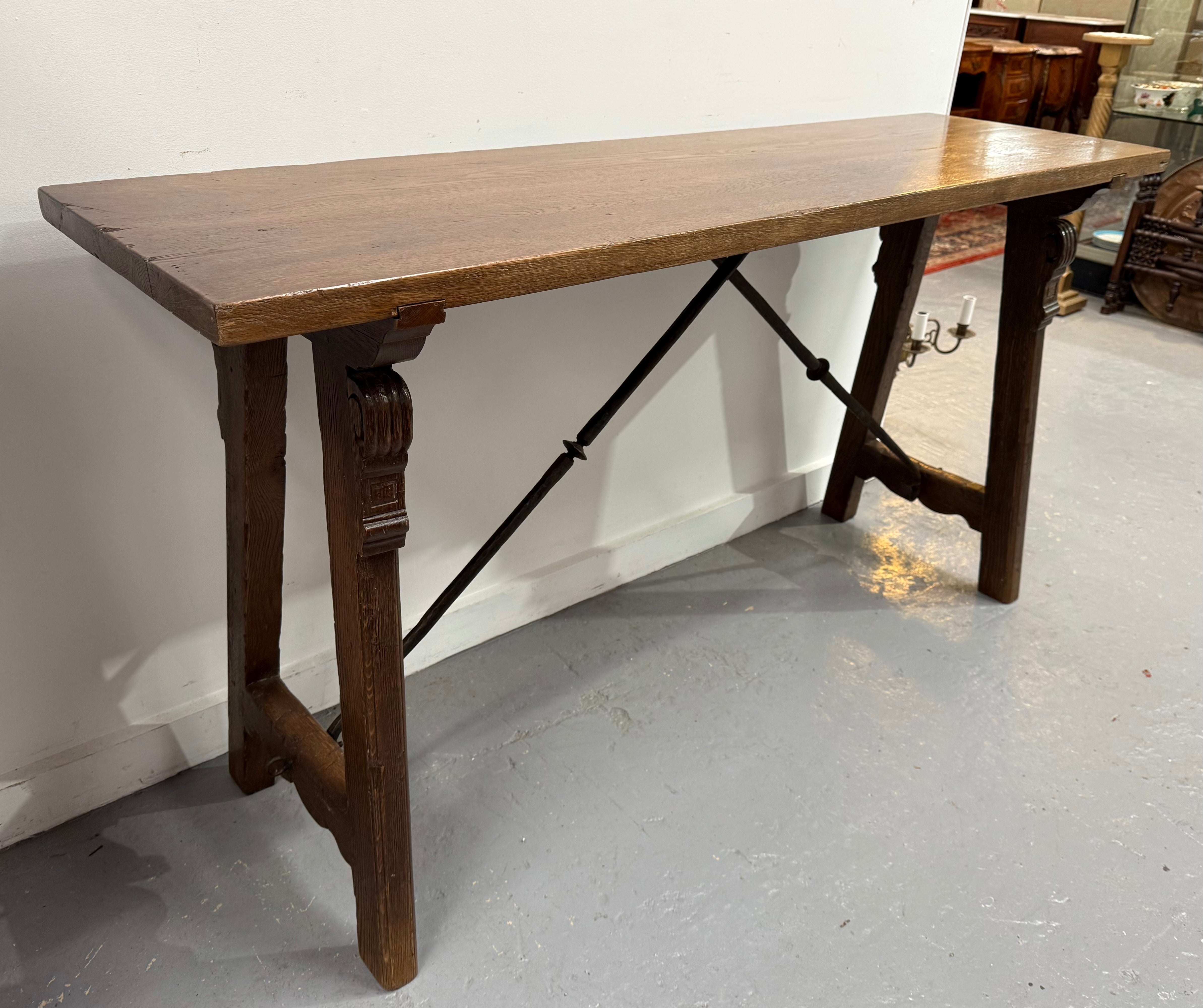 French Spanish Style Oak Console Table | Antique & Vintage | Moonee Ponds Antiques | Australia Wide Delivery