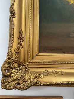 Beautiful Framed Floral Canvas Painting | Antique & Vintage | Moonee Ponds Antiques | Australia Wide Delivery
