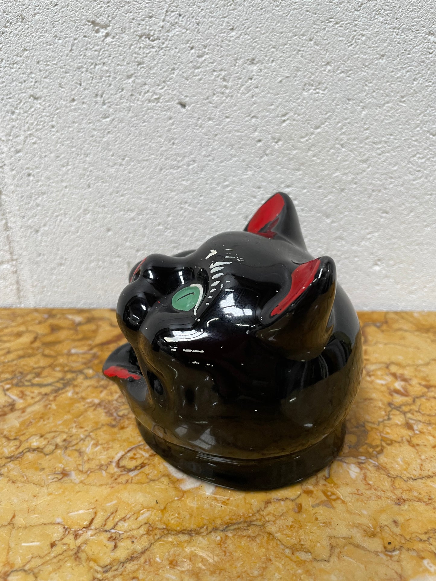 Vintage Wembley Ware Smoking Black Cat Ashtray