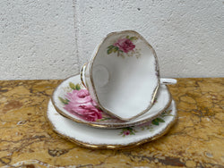 Vintage Royal Albert Bone China England American Beauty Pattern Trio | Antique & Vintage | Moonee Ponds Antiques | Australia Wide Delivery