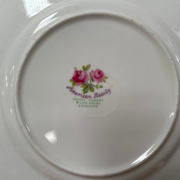 Vintage Royal Albert Bone China England American Beauty Pattern Trio