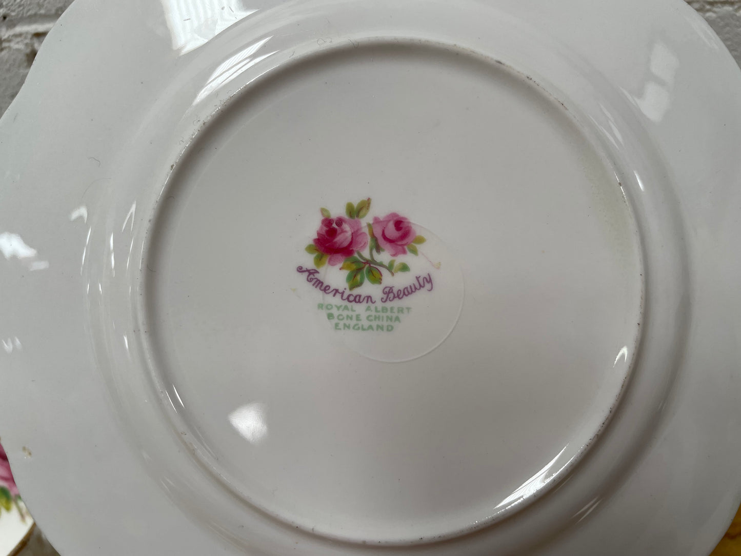 Vintage Royal Albert Bone China England American Beauty Pattern Trio