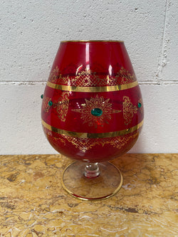 Vintage Ruby Glass Goblet Vase | Antique & Vintage | Moonee Ponds Antiques | Australia Wide Delivery