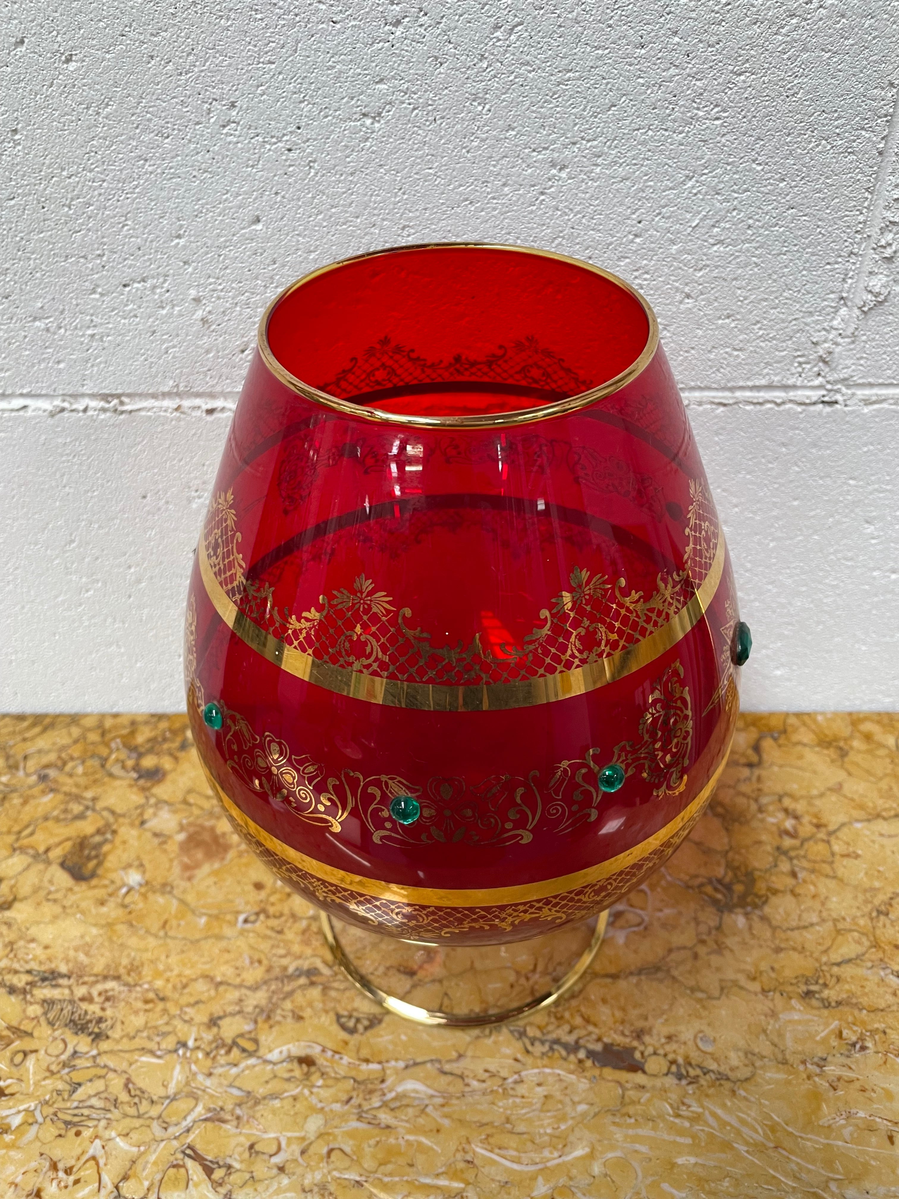 Vintage Ruby Glass Goblet Vase | Antique & Vintage | Moonee Ponds Antiques | Australia Wide Delivery