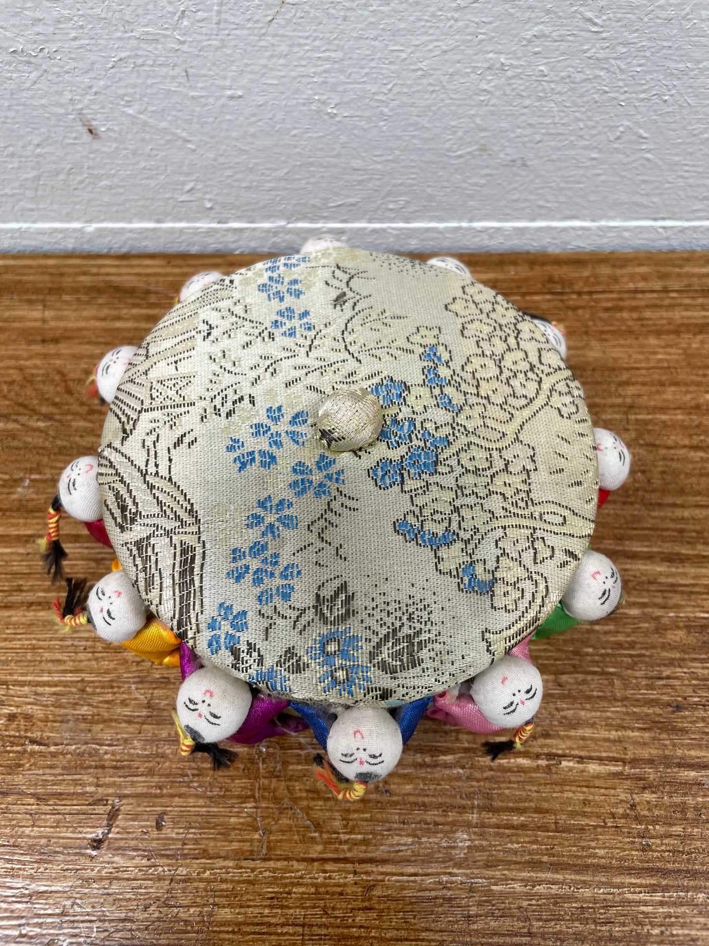 Vintage Chinese Asian Sewing Box Pin Cushion