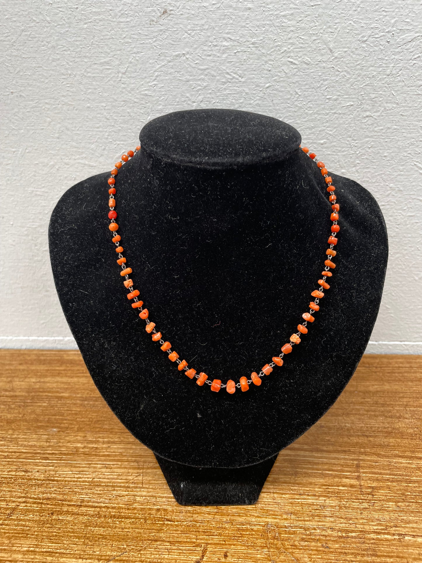 Antique Natural Coral Choker Necklace