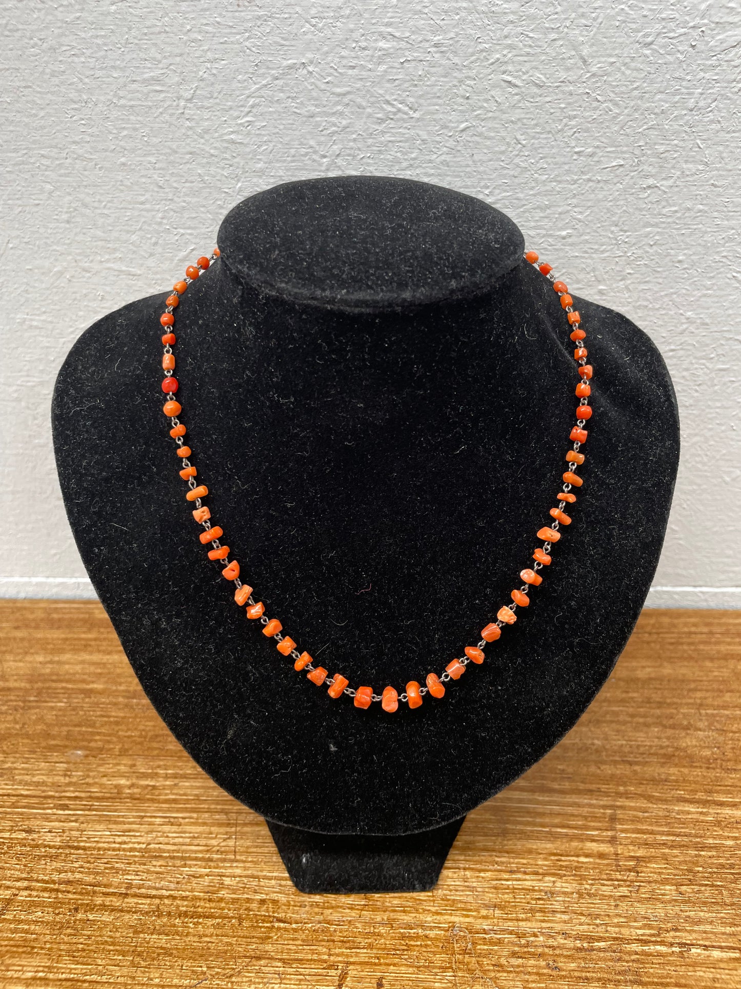 Antique Natural Coral Choker Necklace