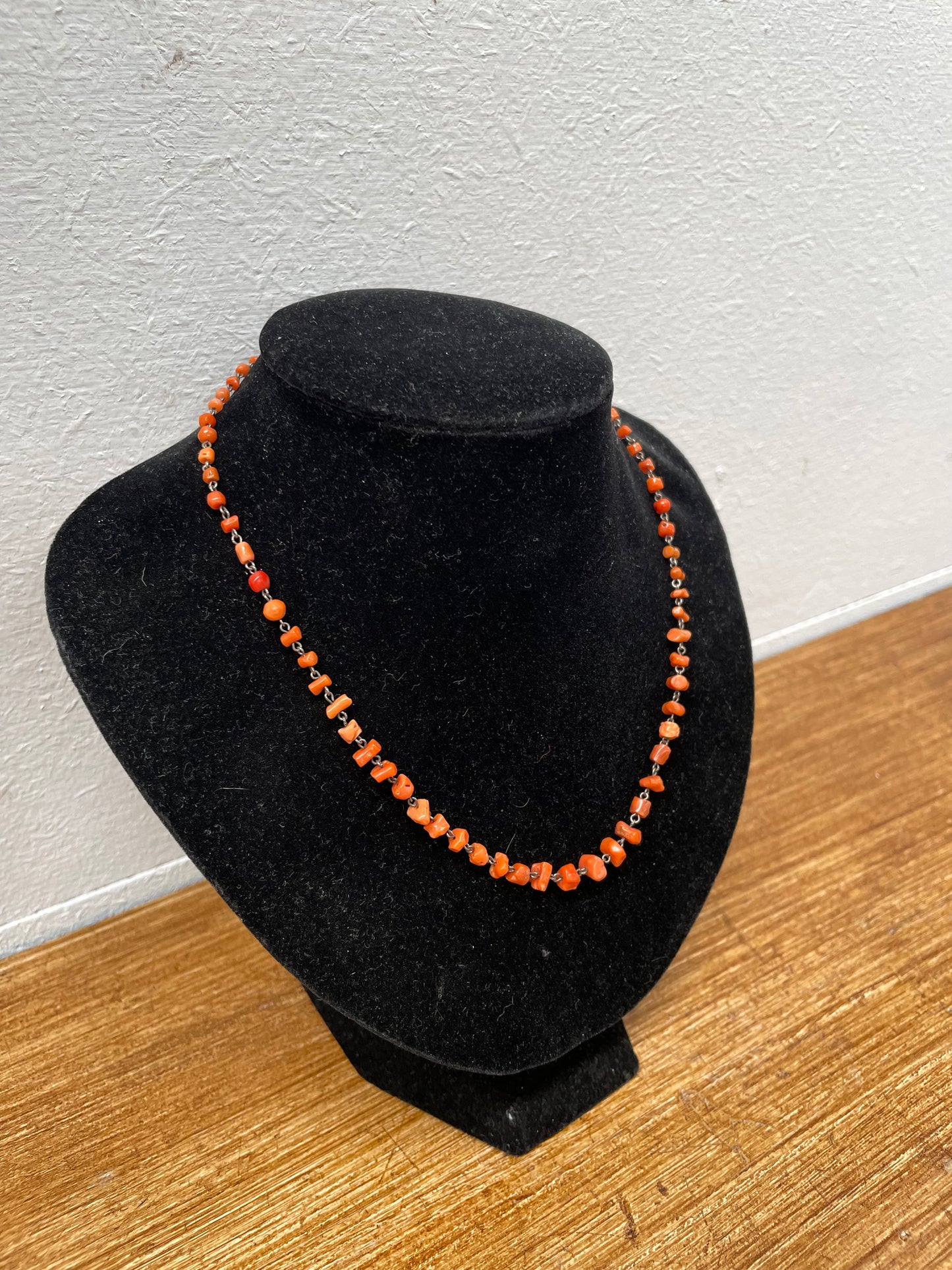 Antique Natural Coral Choker Necklace