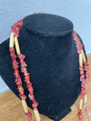 Vintage Simulated Amber Glass Beads & Bone Long Necklace | Antique & Vintage | Moonee Ponds Antiques | Australia Wide Delivery