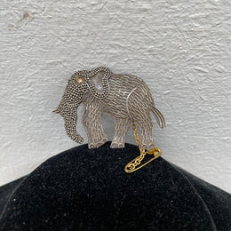 Sterling Silver Vintage Elephant Brooch