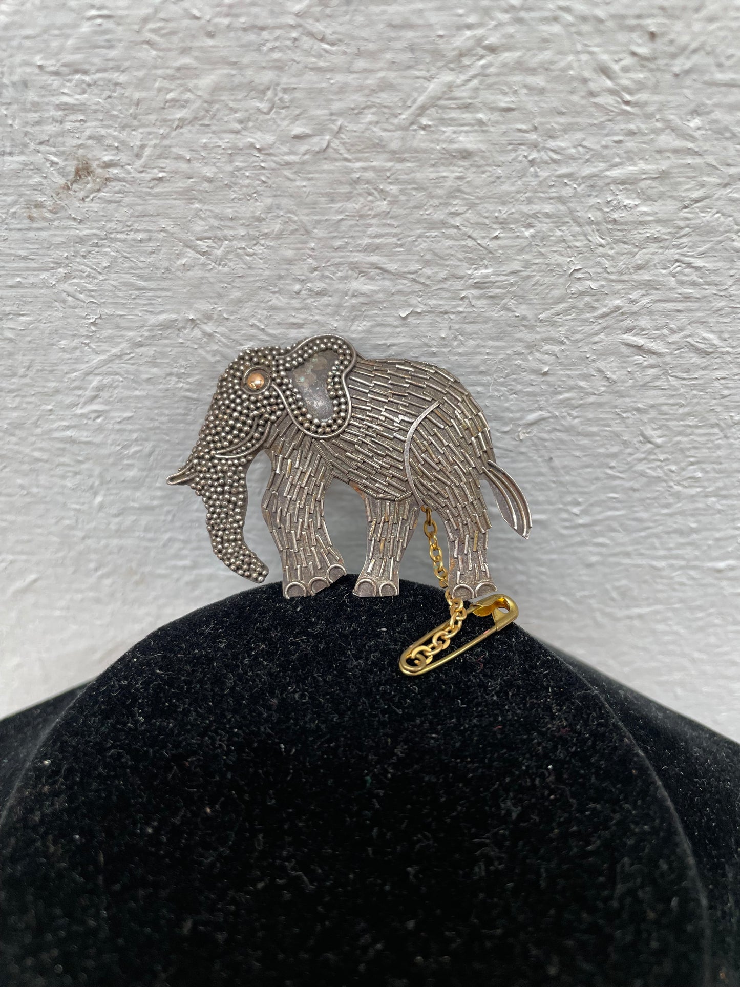 Sterling Silver Vintage Elephant Brooch