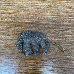 Sterling Silver Vintage Elephant Brooch