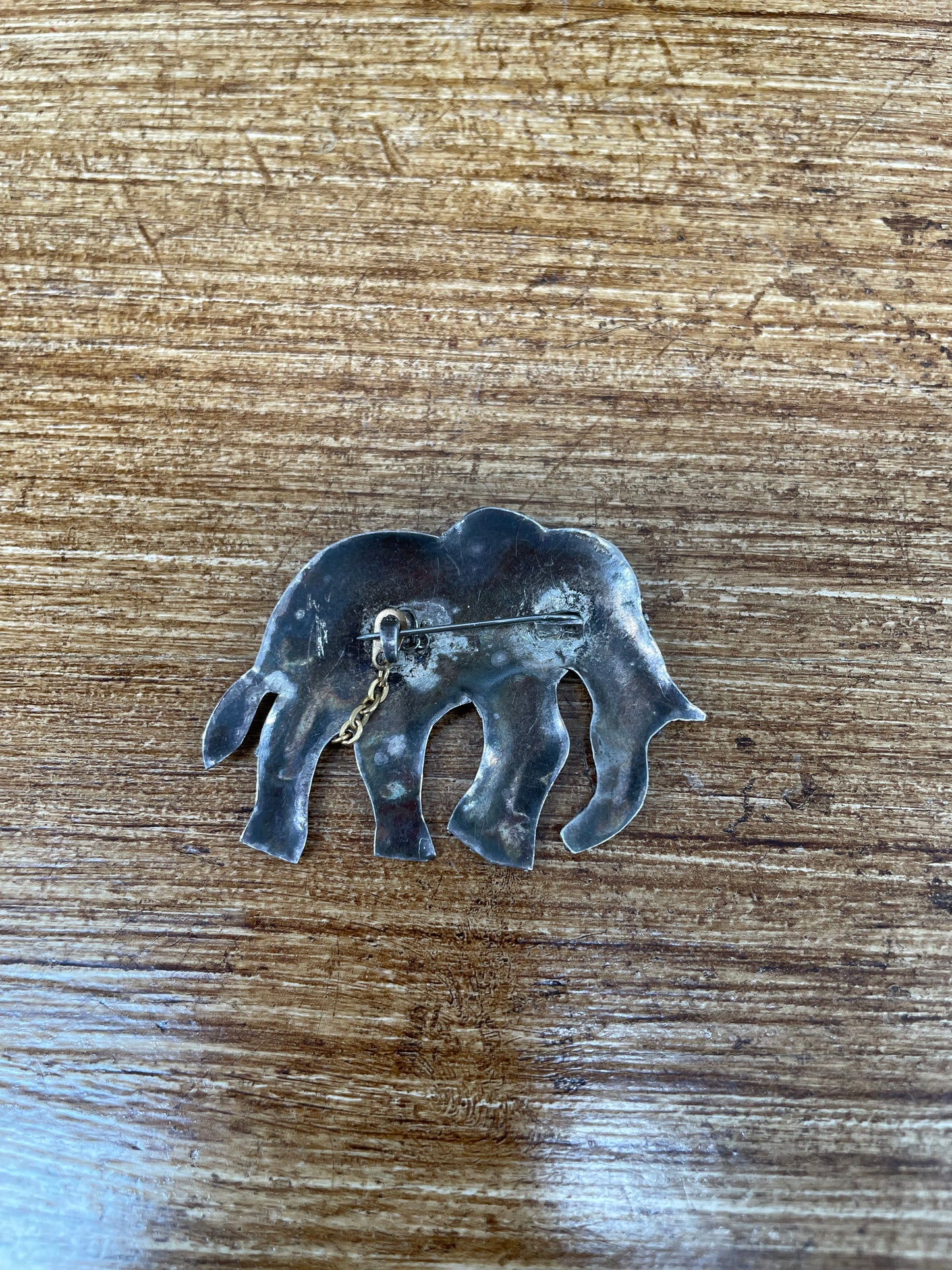 Sterling Silver Vintage Elephant Brooch