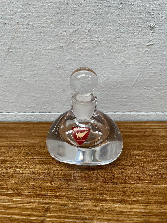 An Orrefors Crystal Glass Perfume Bottle