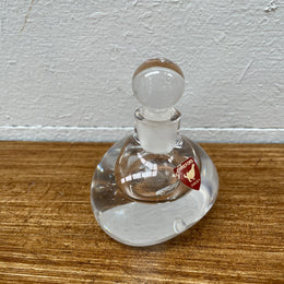 An Orrefors Crystal Glass Perfume Bottle