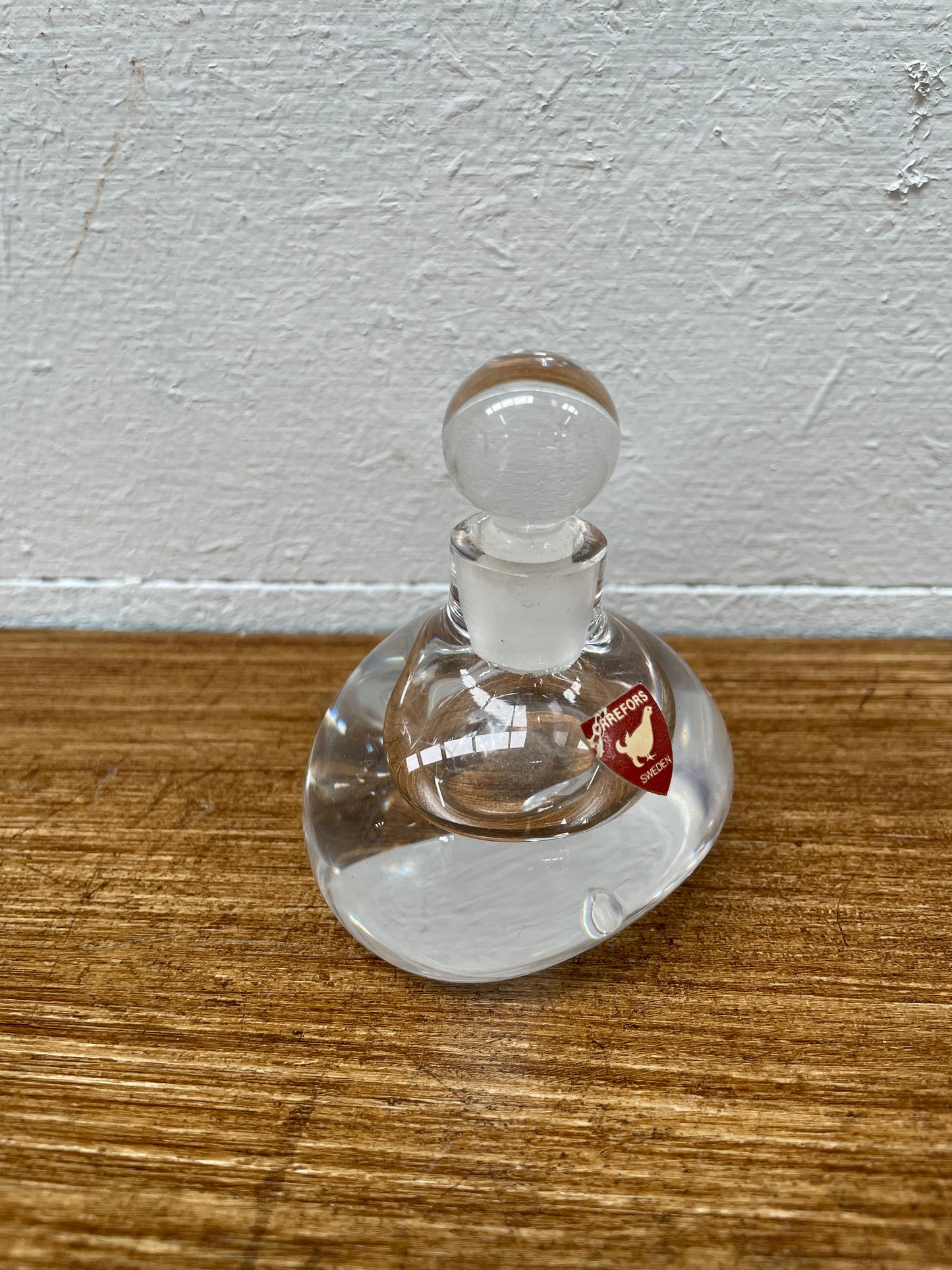 An Orrefors Crystal Glass Perfume Bottle