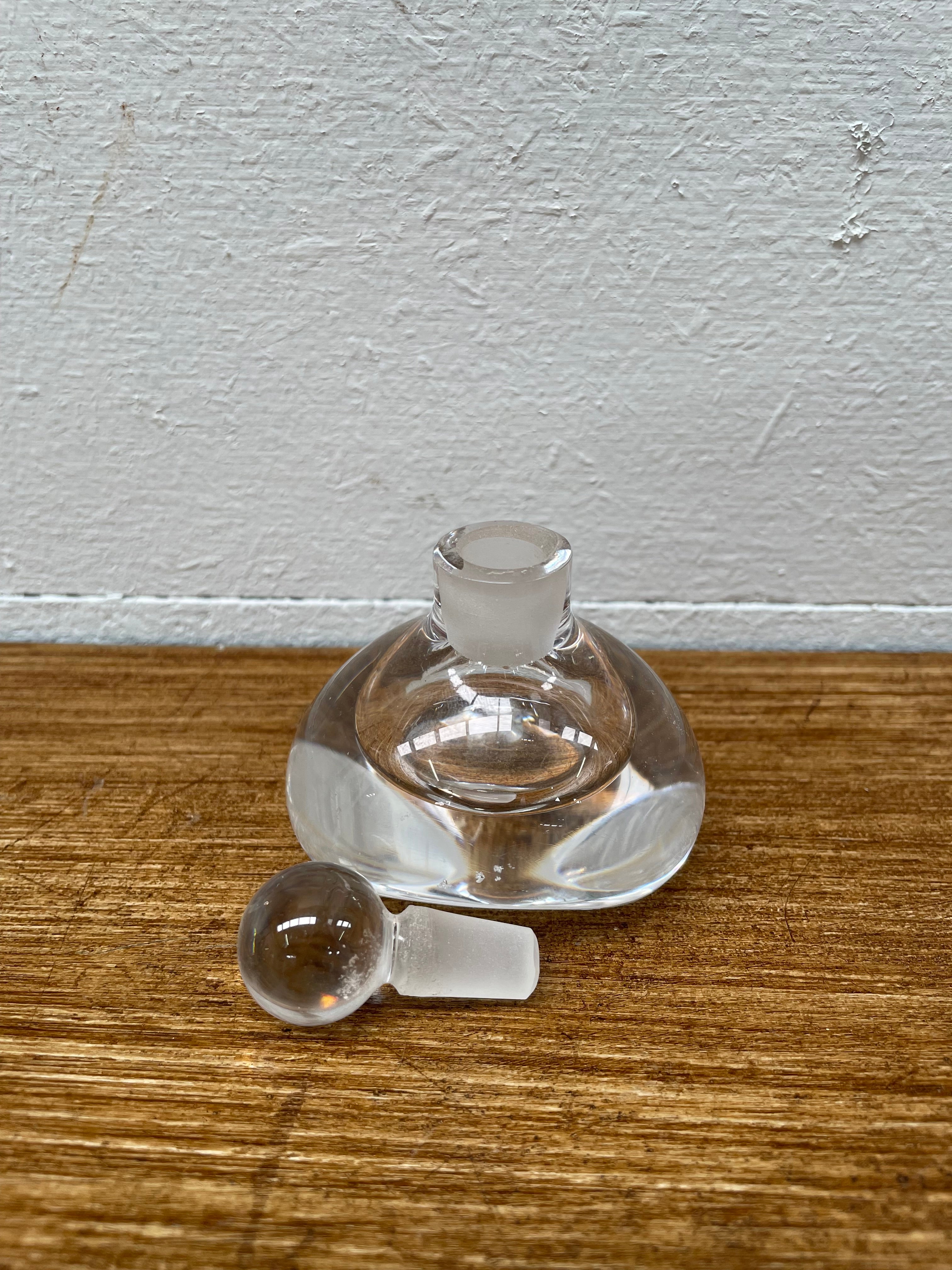 An Orrefors Crystal Glass Perfume Bottle