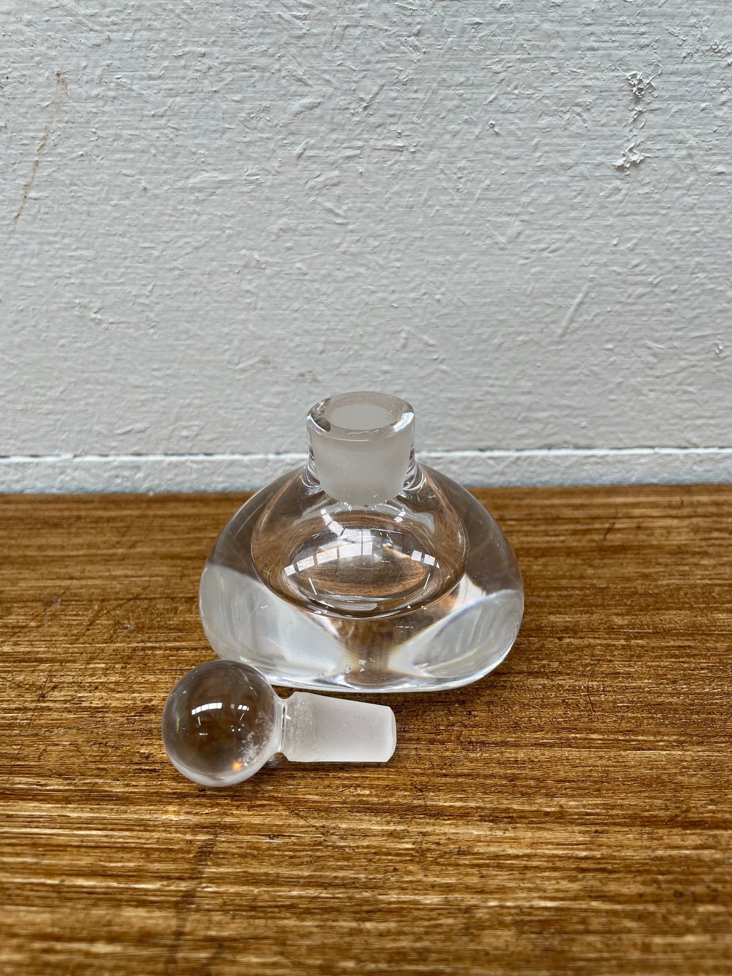 An Orrefors Crystal Glass Perfume Bottle